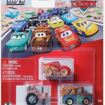 Mattel Cars Mini Racers, Die-Cast Vehicle Set, 3 P