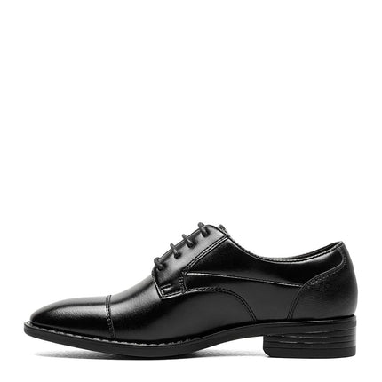 STACY ADAMS Unisex-Child Kallum Cap Toe Oxford, Black, 5.5 Big Kid
