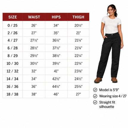 Dickies Women's Flex Duratech Straight Fit Pants, Black, 10