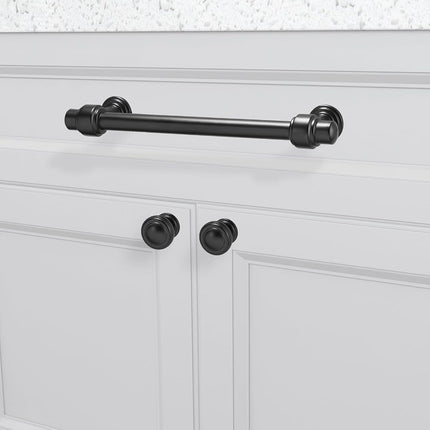 POVEFONK 10 Pack 5 Inch Matte Black Cabinet Pulls Kitchen Cabinet Handles Cabinet Hardware Kitchen Handles for Cabinets Cupboard Handles Drawer Pulls