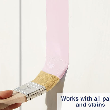 Zibra TC200LW Palm Pro Paint Brush for Top Coating and Flat Surfaces, 2 in, Natural