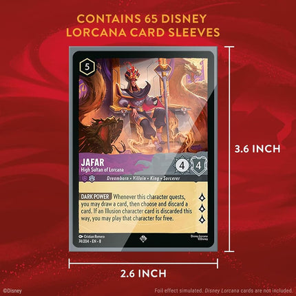 Ravensburger Disney Lorcana Trading Card Game - 65 Tinkerbell Card Sleeves - Set 8 Reign of Jafar - for Adults & Kids Age 8 Years Up - Collectable TCG