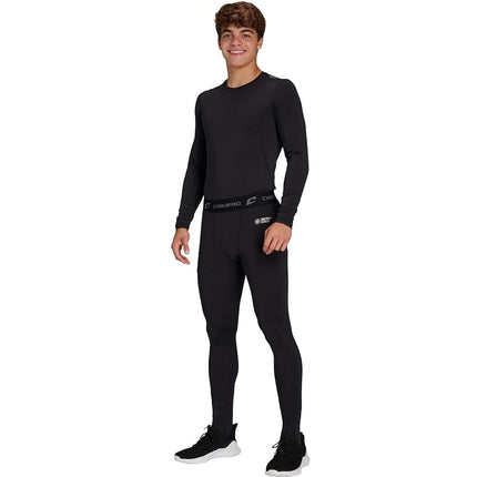 CHAMPRO Men's Cold Weather Compression Pants Black