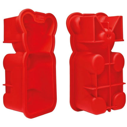 Mister Gummy DIY Giant Gummy Bear Mold by | Premium Quality Silicone + 2 Recipes and 5 Gift Bags Included | Make Big Bear Treats! (Gummy, Cakes, Breads, Chocolates, and More) (Red)
