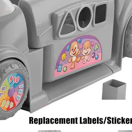 Replacement Parts Laugh and Learn Car - Fisher-Price Laugh and Learn Crawl Around Car CDC78 and DJD09 ~ Replacement Stickers ~ Styles May Vary from Photo
