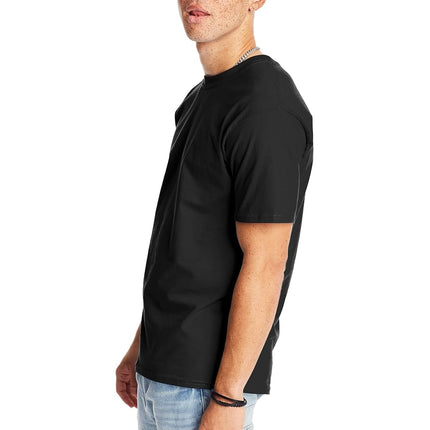 Hanes Men's Pack Essential Short Sleeve Soft fashion t shirts, Black, M UK