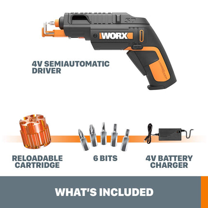 WX255L Worx SD SemiAutomatic Driver w/Screw Holder by Positec/Worx - Lawn & Garden