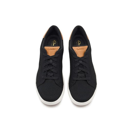 Clarks Women's Nalle Walk Sneaker, Black Knit, 11 Wide