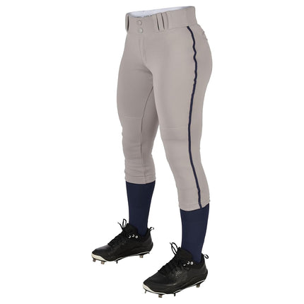 Pantalon de softball Champro Tournament coupe basse pour femme avec passepoil latéral