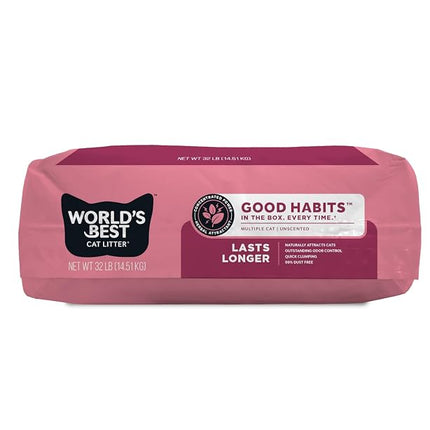 World's Best CAT Litter Good Habits Attractant Cat Litter, 32-Pounds