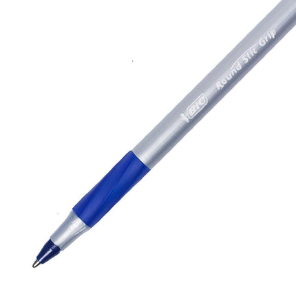 Bolígrafo BIC Round Stic Grip Xtra Comfort, punto mediano (1,2 mm), azul, 36 unidades - Paquete de 2