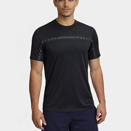 5 Pack Men’s Active Quick Dry Crew Neck T Shirts | Athletic Running Gym Workout Short Sleeve Tee Tops Bulk, Blacks, XXL
