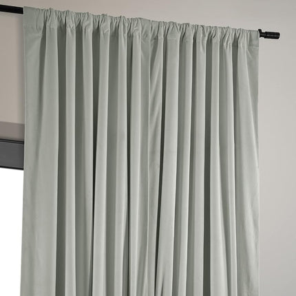 HPD Half Price Drapes Signature Velvet Thermal Blackout Curtains for Living Room 108 Inch Long 1 Panel Rod Pocket Insulated Blackout Curtains for Bedroom Window Curtains, 100W x 108L, Reflection Grey