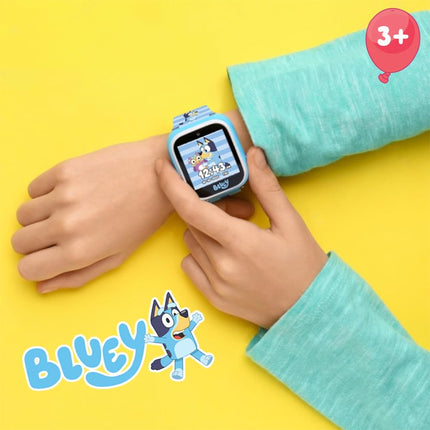 Accutime Bluey Kids Smartwatch with Camera, Games, Pedometer and Audio Recorder for Creative Play and Learning, 1.5" Touchscreen, Blue, Fits 5.5"-8.0" Wrists, for Boys and Girls Ages 3+, Bluey Smart