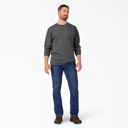 T-shirt ras du cou épais à manches longues Dickies pour homme grande taille, Rouge bordeaux chiné, 2XL Tall