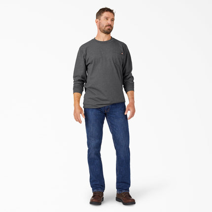 T-shirt ras du cou épais à manches longues Dickies pour homme grande taille, Rouge bordeaux chiné uni, 3XL-Grand