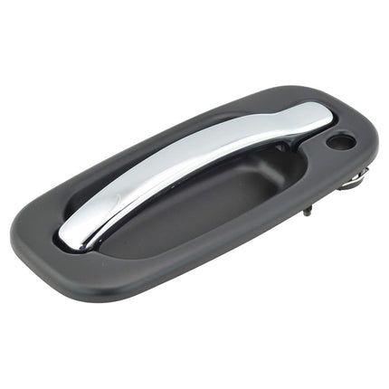 TRQ Chrome/Black Door Handle Left LH Front Exterior for Silverado Pickup Truck