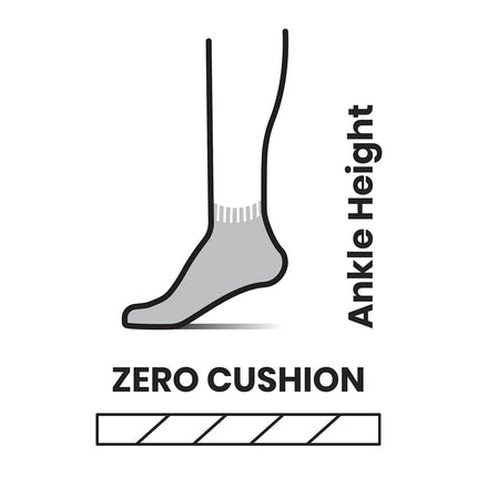 Smartwool Run Zero Cushion Ankle Socks, Medium Gray, M