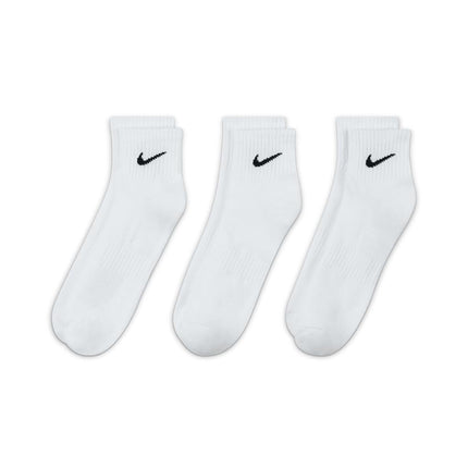 NIKE Men's Everyday Cushion Ankle Socks pair Of 3 , White/Black, M UK
