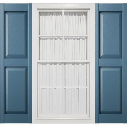 Mid-America 00021271036 Standard Size Williamsburg Double Panel Vinyl Shutters, w/Installation Shutter-Lok's & Matching Screws (Per Pair), 036, 12"W x 71"H, Classic Blue