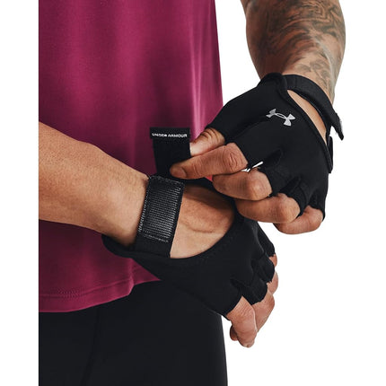 Under Armour W TRAINING GLOVES - Half Finger - Gloves - Black/Silver - Size: XS