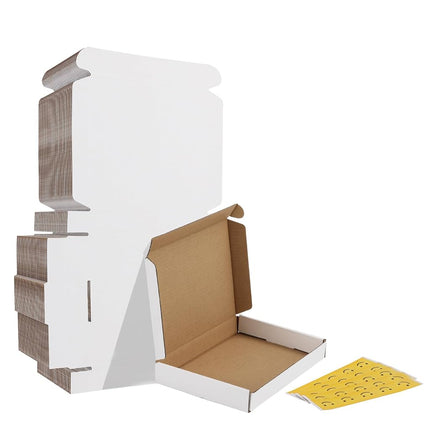 HORLIMER 7x5x1 Shipping Boxes Set of 30, White Cor