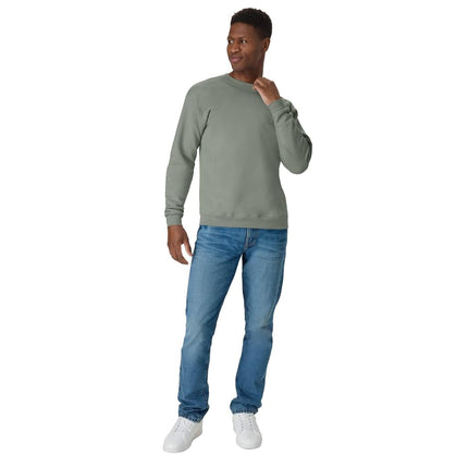 Hanes Men's P160 Sweatshirt, Stonewashed Green, L UK