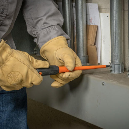 Klein Tools 6866INS Insulated Screwdriver, 1000V 5/16-Inch Cabinet Tip, Screwdriver with 6-Inch Shank, Tip-Ident, Cushion-Grip Handle