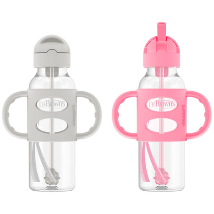 Dr. Brown's Sippy Straw Bottle with Silicone Handl