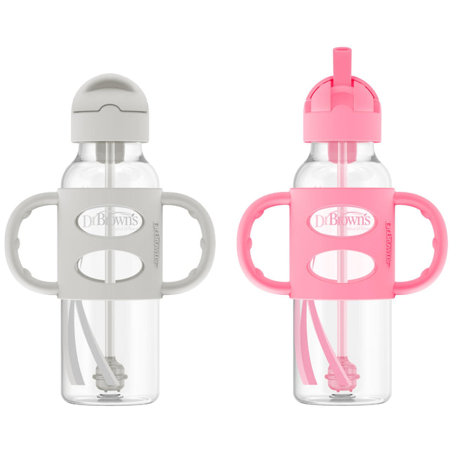 Dr. Brown's Sippy Straw Bottle with Silicone Handl