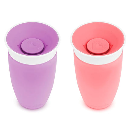 Munchkin� Miracle� 360 Toddler Sippy Cup, Pink/Purple, 10 Oz, 2 Count