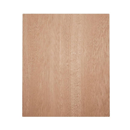 5 1/2"W x 6 1/2"H x 1"P Americraft Solid Hardwood Stain Grade Smooth Plinth Block with Squared Edge, Sapele