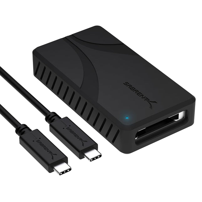 SABRENT USB4 CFexpress Type B Card Reader – 40Gbps Transfer Speed, Aluminum Alloy Body, Detachable USB-C Cable, Silicone Sleeve, OTG Support – Compatible with Cameras, Laptops, and Cages (CR-U4XB)