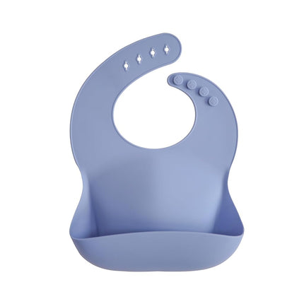 mushie Silicone Bib, Powder Blue
