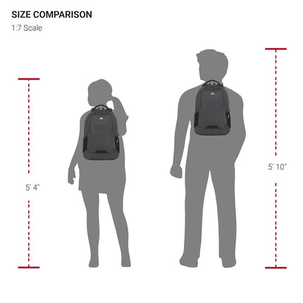 SWISSGEAR Cecil Laptop Backpack Fits up to 16-Inch Laptop, Daypack for Travel and Work, Charcoal, 18-Inch