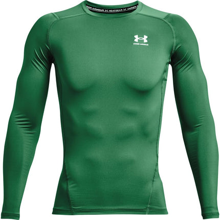 Under Armour Men's HeatGear Compression Long-Sleeve T-Shirt, Team Kelly Green (305)/White, S