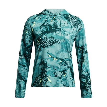 Under Armour Women's Iso-chill Shorebreak Hoodie Hooded Sweatshirt, (482) Radial Turquoise/Circuit Teal/Circuit Teal, L
