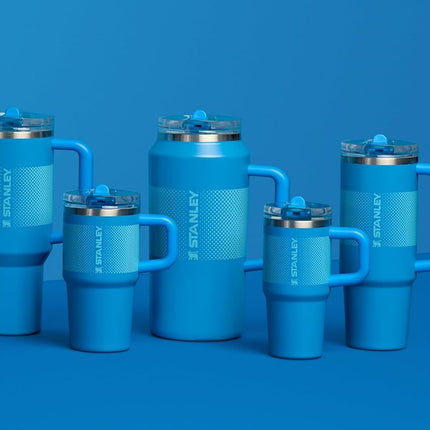 STANLEY Quencher ProTour Flip Straw Tumbler with Leakproof Lid 64 oz | Built-In Straw and Handle | Large Capacity for Travel & Sports | Insulated Stainless Steel Cup | BPA-Free | Azure Fade