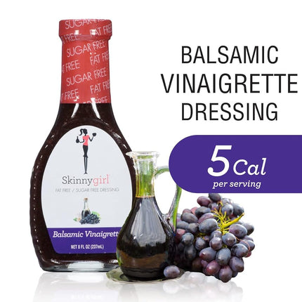 Skinnygirl Salad Dressing Variety Pack - Including Balsamic Vinaigrette, Honey Dijon, Raspberry Vinaigrette, & Poppyseed - 8 oz Bottles - By Veher