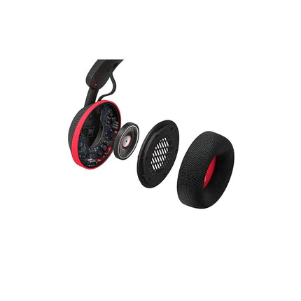 PHILIPS TAA6219BK Solar Powered Self Charging On Ear Bluetooth Headphones - 80 Hour Battery Reserve Ideal for Working Out, Running and Other Sports - Black and Red