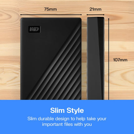 WD 6TB My Passport portable external storage, external hard drive, USB 3.0, portable HDD with software for device management, backup and password protection, works with PC, Xbox &Playstation, Black