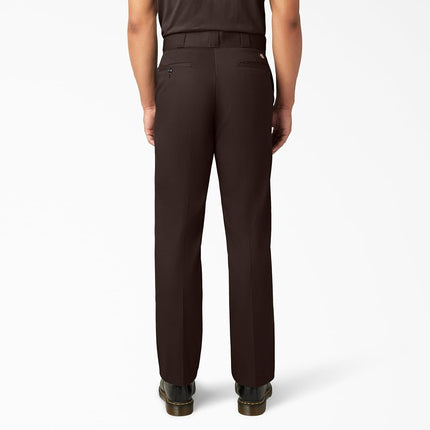 Dickies Men's Loose Work Pants Double Knee Heavy Duty Construction Layered Twill Pants, brown, 48W / 30L