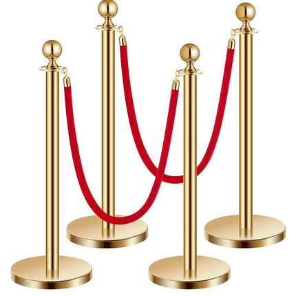 VEVOR Stanchion Post, 4 Pcs Crowd Control Barrier 