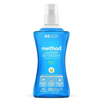 Method - Laundry Detergent 4X Concentrated Tough On Dirt + Stains 66 Loads Fresh Air - 1.58 Liter