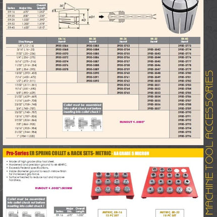 HHIP 3900-5273 ER-40 Spring Collet, 1/4"