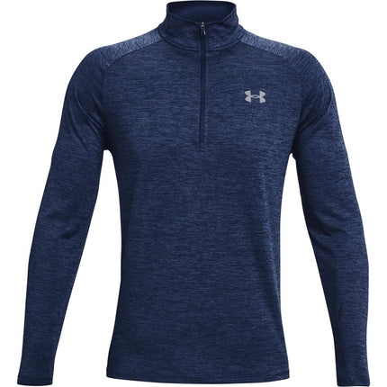 Sudadera de Manga Larga con Cremallera de 1/2 Under Armour Tech 2.0 para Hombre, Azul Academy (409)/Steel, 4XL Tall