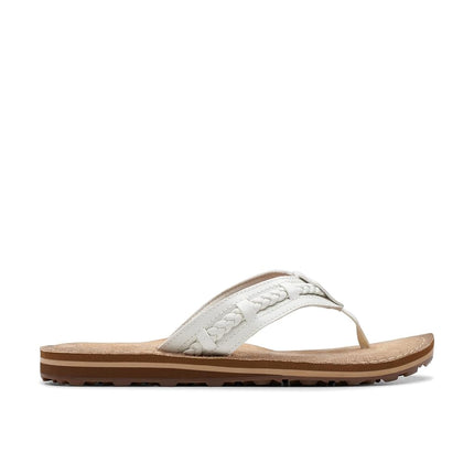 Clarks Women's Fenner Nerice Flip-Flop, Off-White, 6 UK
