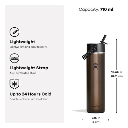 Hydro Flask – Lightweight Wide Flex Straw Cap Bottle 710 ml (24 oz)