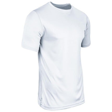 CHAMPRO Vision Lightweight Polyester T-Shirt Jersey, Youth Large, White