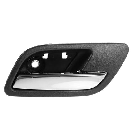 TRQ Door Handles Inside Ebony & Chrome Front Pair Set